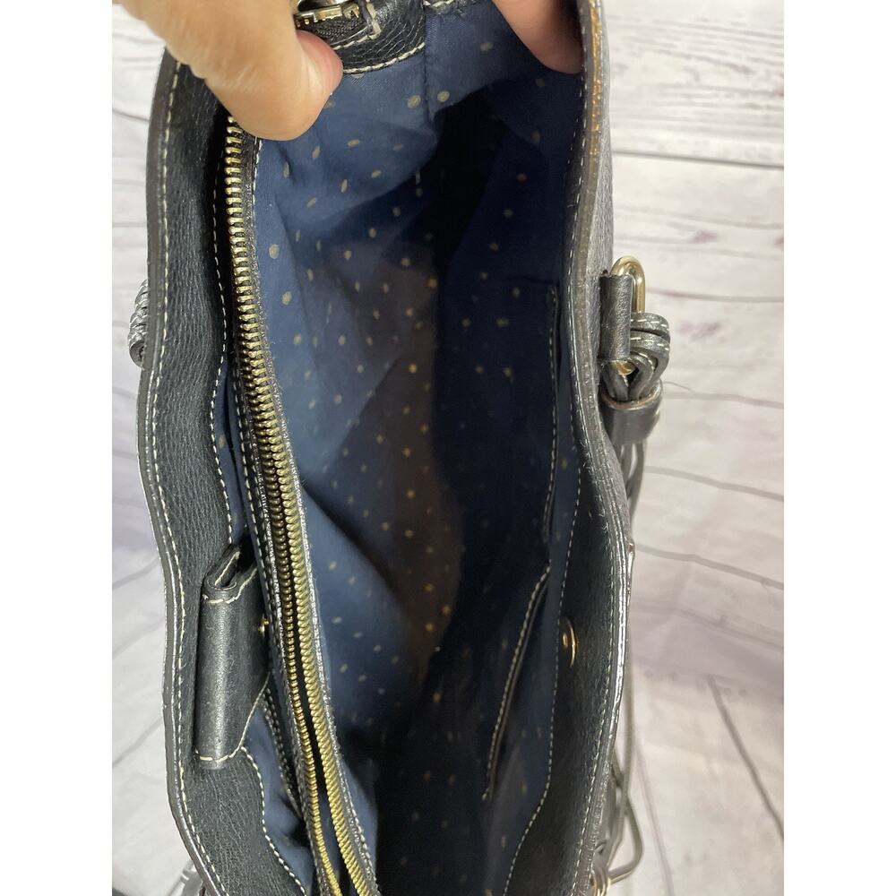 Kate Spade New York Black Pebbled Leather Multi Strap Tote Shoulder Bag - Picture 7 of 10